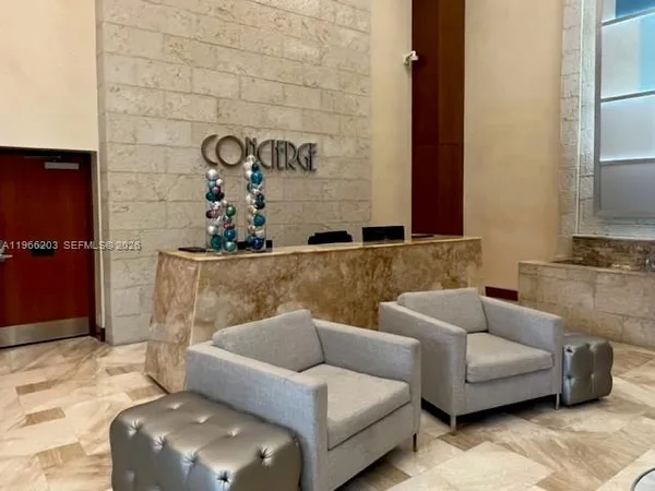 a view of a tall building