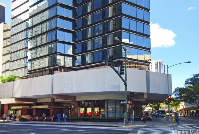 a front view of a building