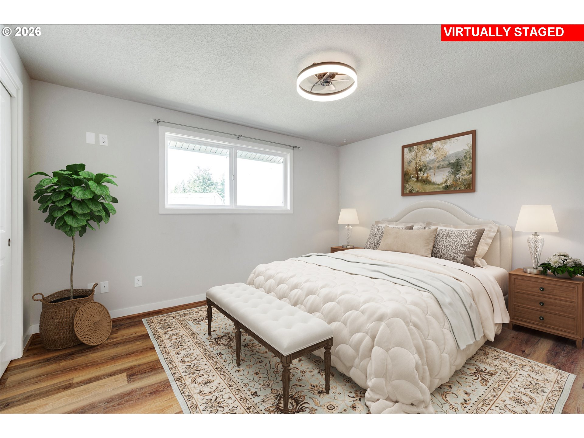 17139 South Bradley Road Oregon City, OR 97045 - Photo 22 of 47 a bedroom with a bed and a table