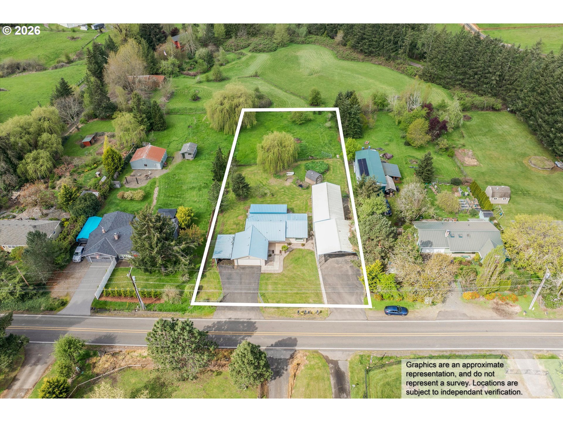 17139 South Bradley Road Oregon City, OR 97045 - Photo 46 of 47 an aerial view of a house