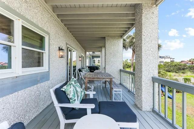 a outdoor living space with furniture