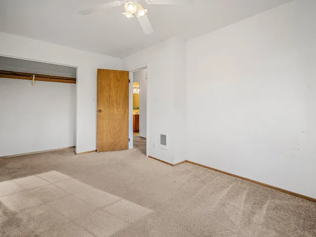 an empty room with a natural light