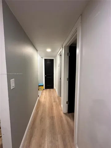 a view of hallway with a hallway