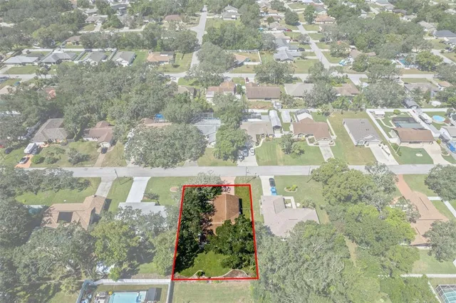 a view of building with yard