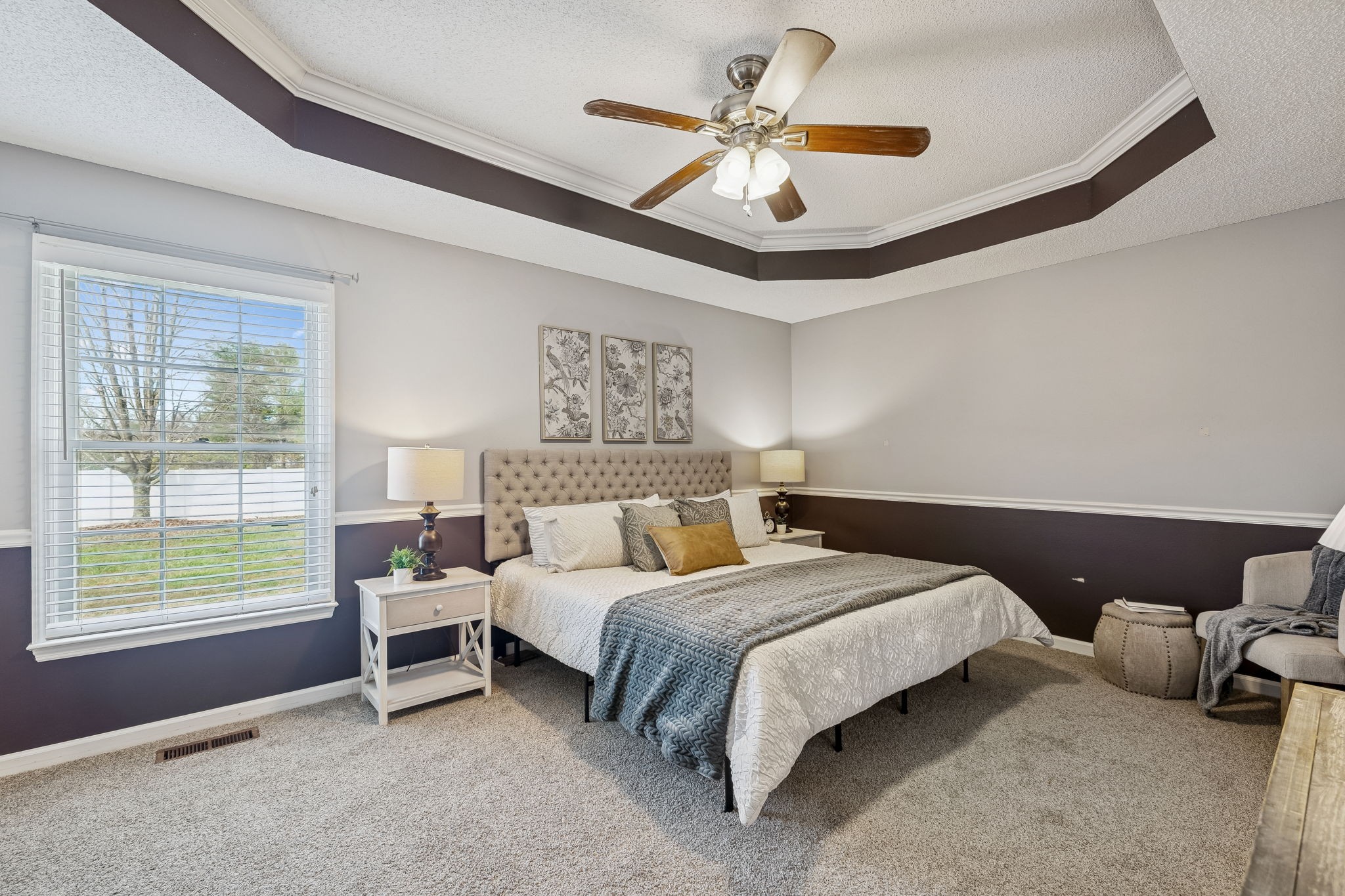 641 McKaig Road Murfreesboro, TN 37127 - Photo 20 of 51 a bedroom with a bed ceiling fan and a large window