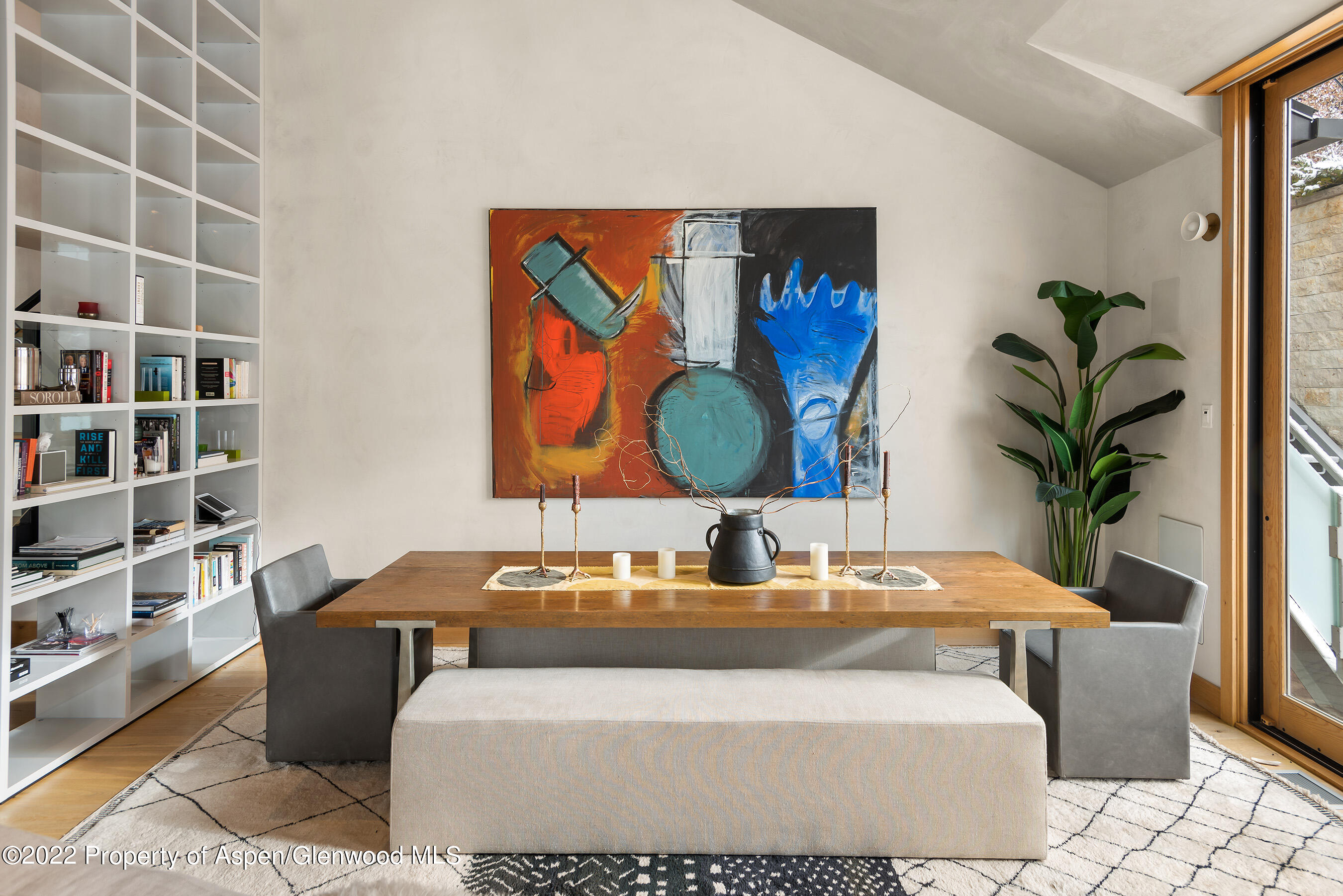 136 Northway Drive Aspen, CO 81611 - Photo 2 of 31 a living room with furniture and a potted plant