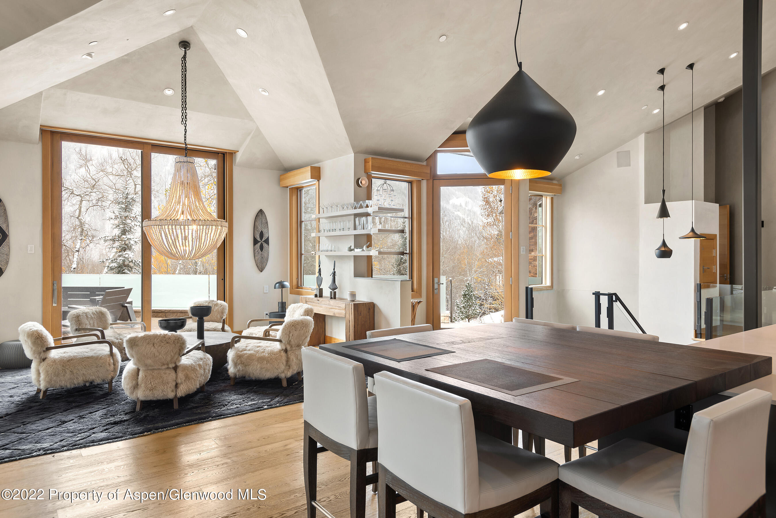 136 Northway Drive Aspen, CO 81611 - Photo 9 of 31 a view of a dining room with furniture window and outside view