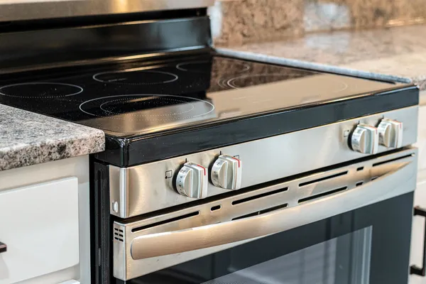 a close view of stove top oven