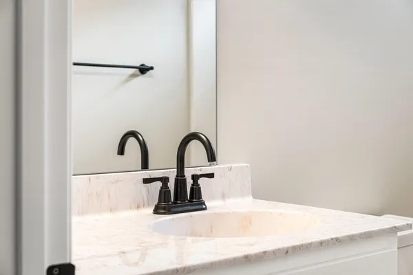 a close view of a sink and a tap