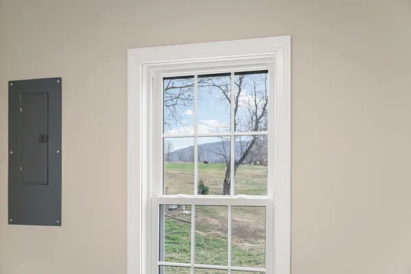 a front view of a window