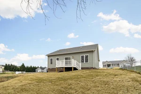a view of a house with a terrace
