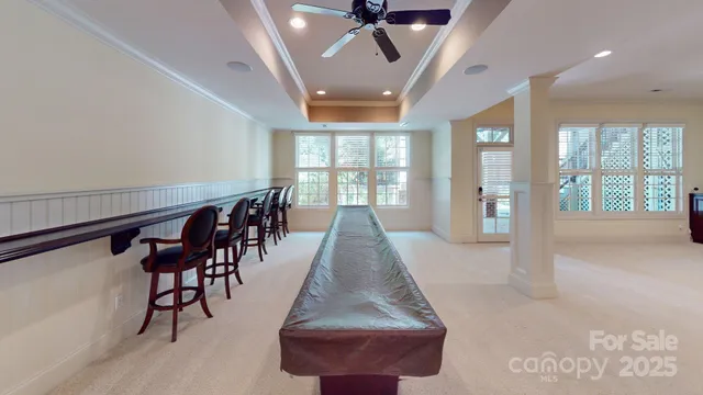a view of kitchen with furniture and a water heater