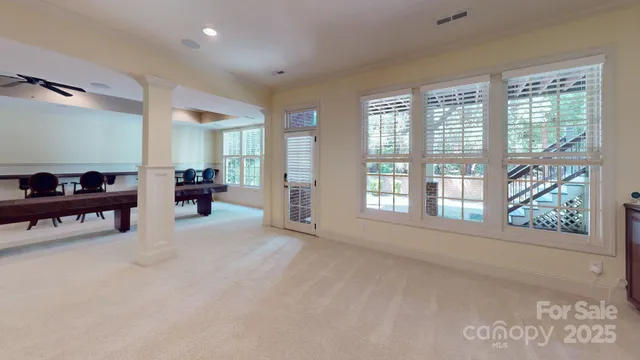 an empty room with a window