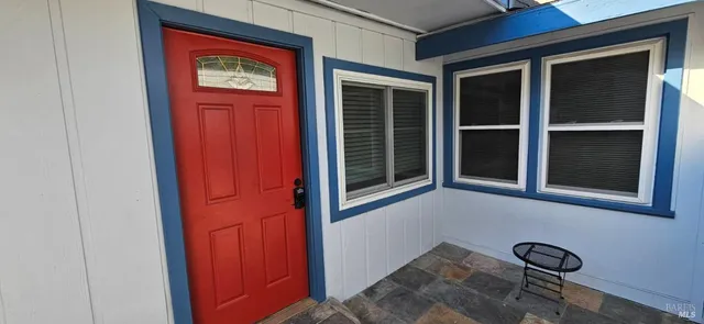 a view of front door of house