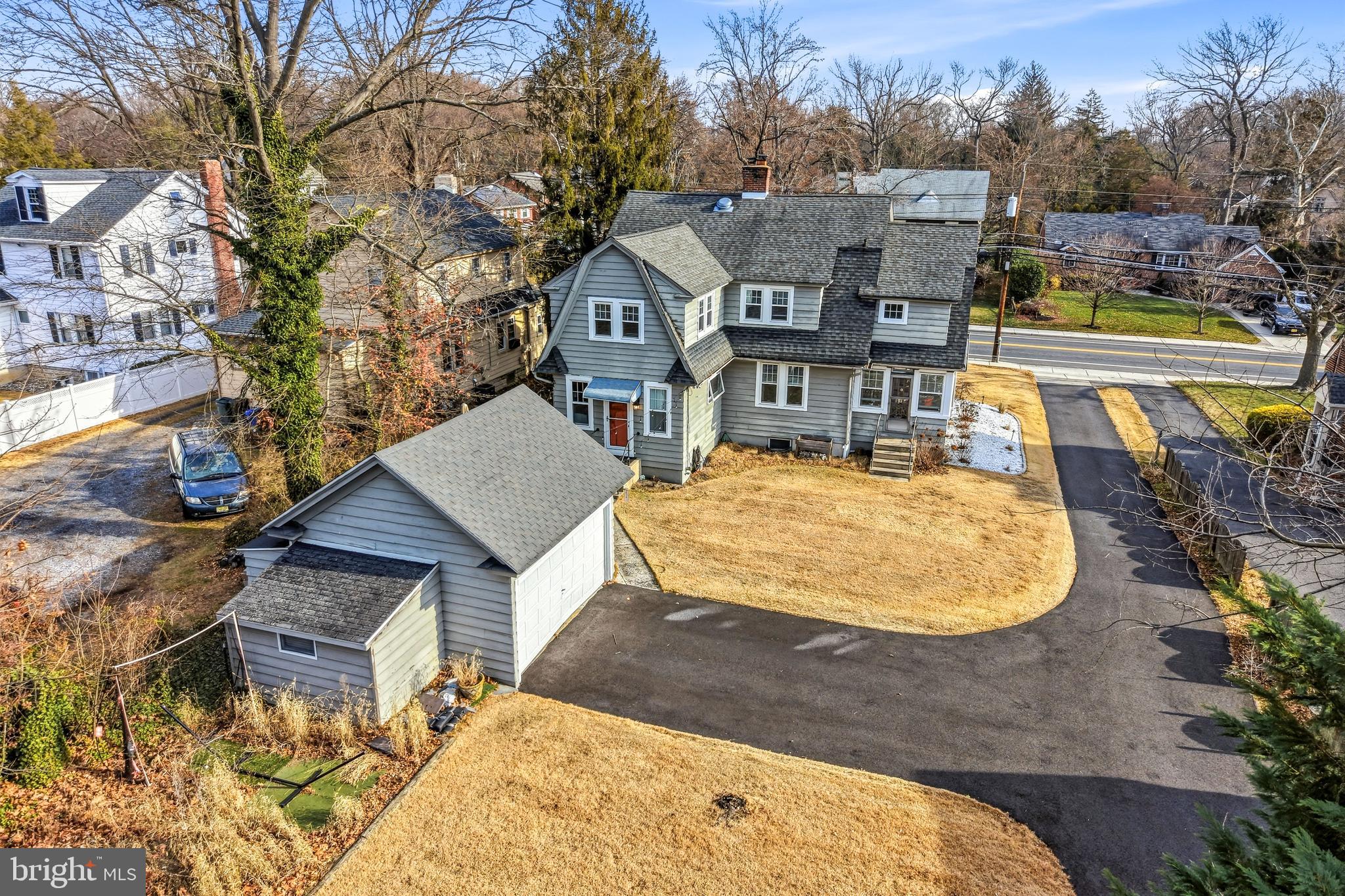 612 Grove Street Haddonfield, NJ 08033 - Photo 50 of 64 an aerial view of a house with a swimming pool
