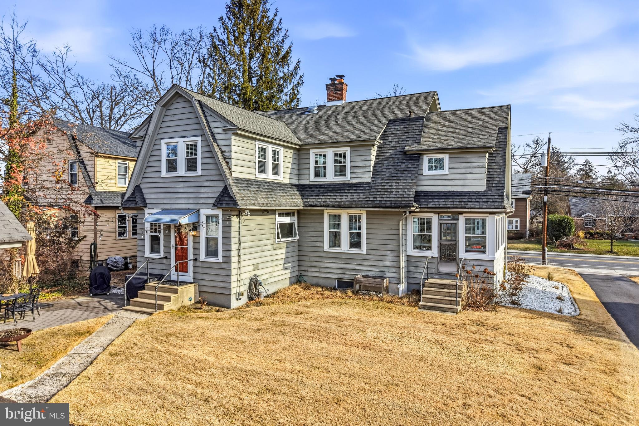612 Grove Street Haddonfield, NJ 08033 - Photo 51 of 64 a front view of a house with a yard covered with snow
