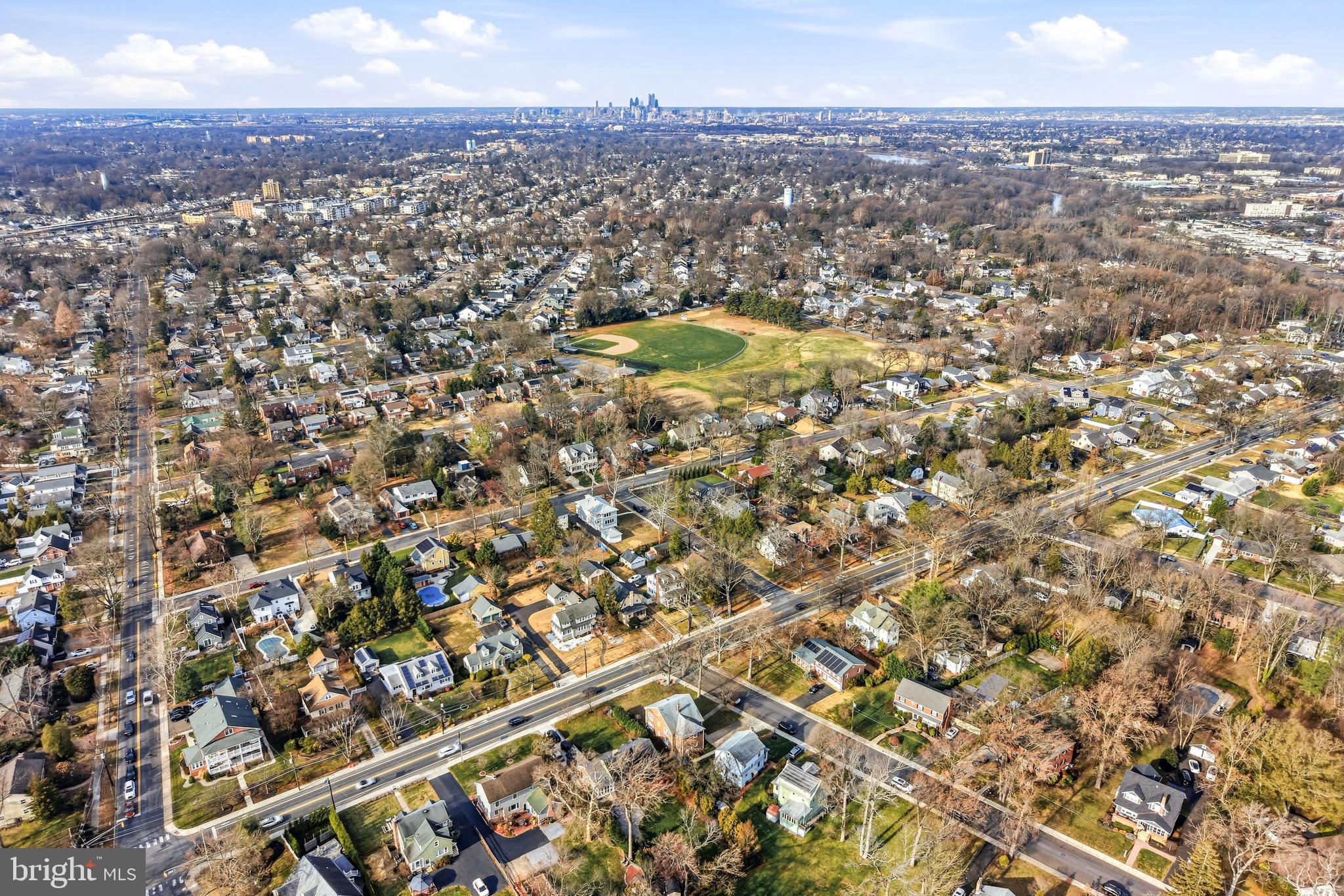 612 Grove Street Haddonfield, NJ 08033 - Photo 64 of 64 an aerial view of residential houses with city view