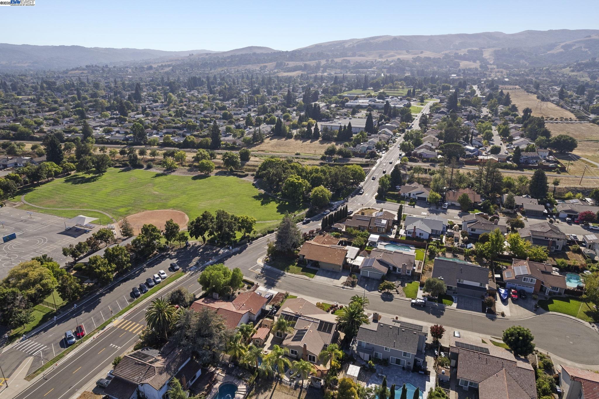 820 Pinehurst Place San Ramon, CA 94583 - Photo 49 of 54 an aerial view of a city with lots of residential buildings