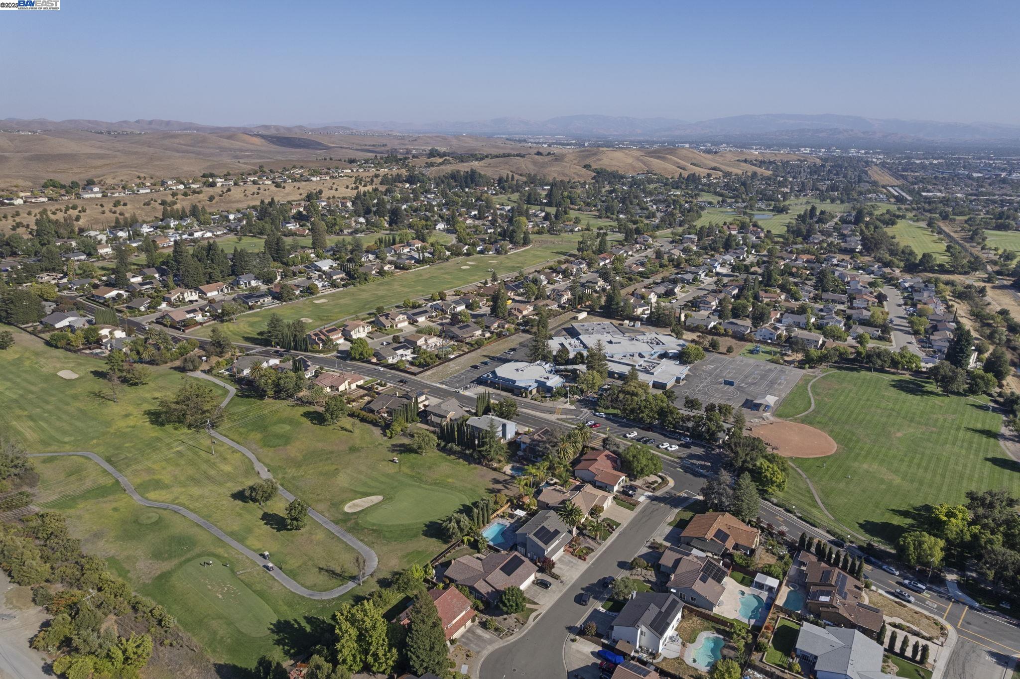 820 Pinehurst Place San Ramon, CA 94583 - Photo 53 of 54 an aerial view of a city with lots of residential buildings