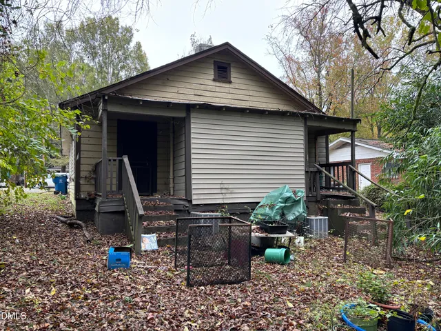 a front view of a house with patio
