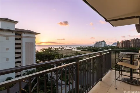 a view of balcony with city view