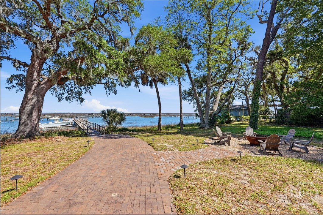 2024 Walthour Road Savannah, GA 31410 - Photo 32 of 46 Pavers lead to firepit and dock