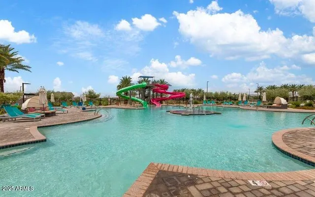 a view of a park with plants and trees