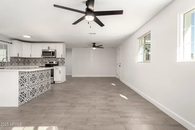 an empty room with a window