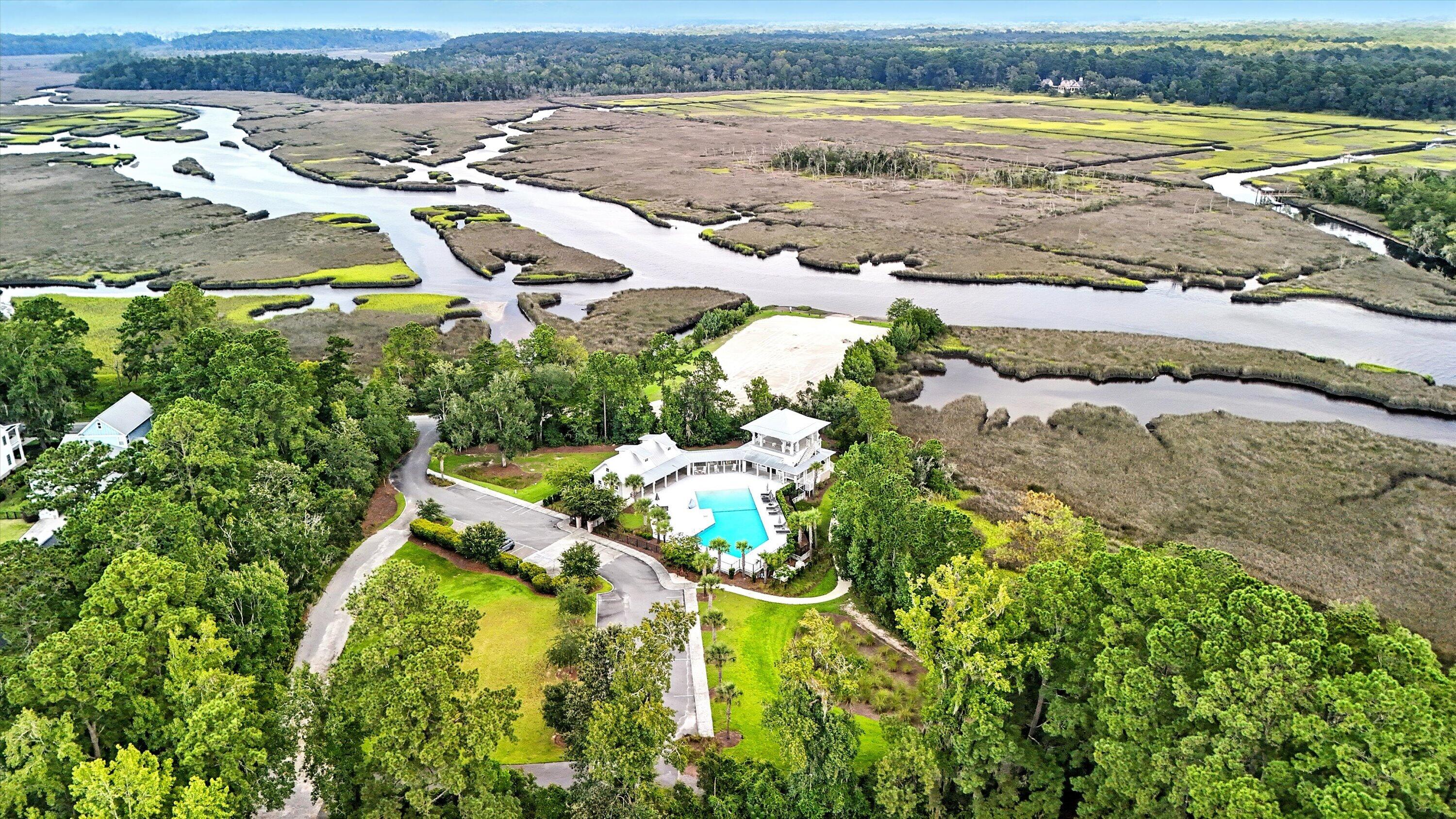 4101 Ten Shillings Way Ravenel, SC 29470 - Photo 59 of 68 Aerial Pool View