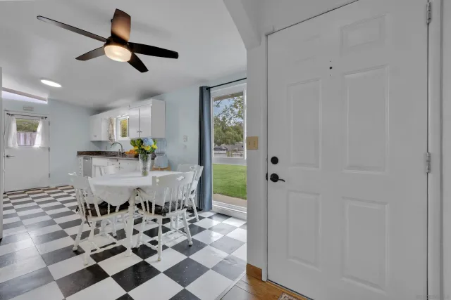 a view of hallway with closet