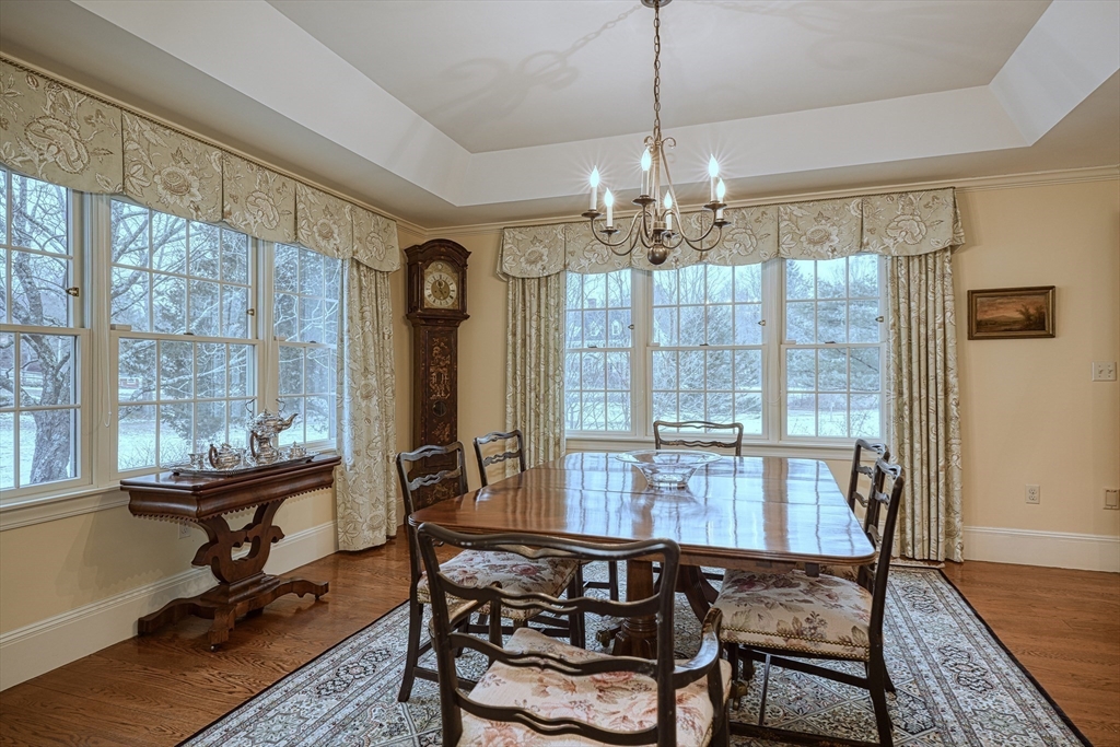 191 Claybrook Road Dover, MA 02030 - Photo 11 of 34 a view of a dining room with furniture window and outside view
