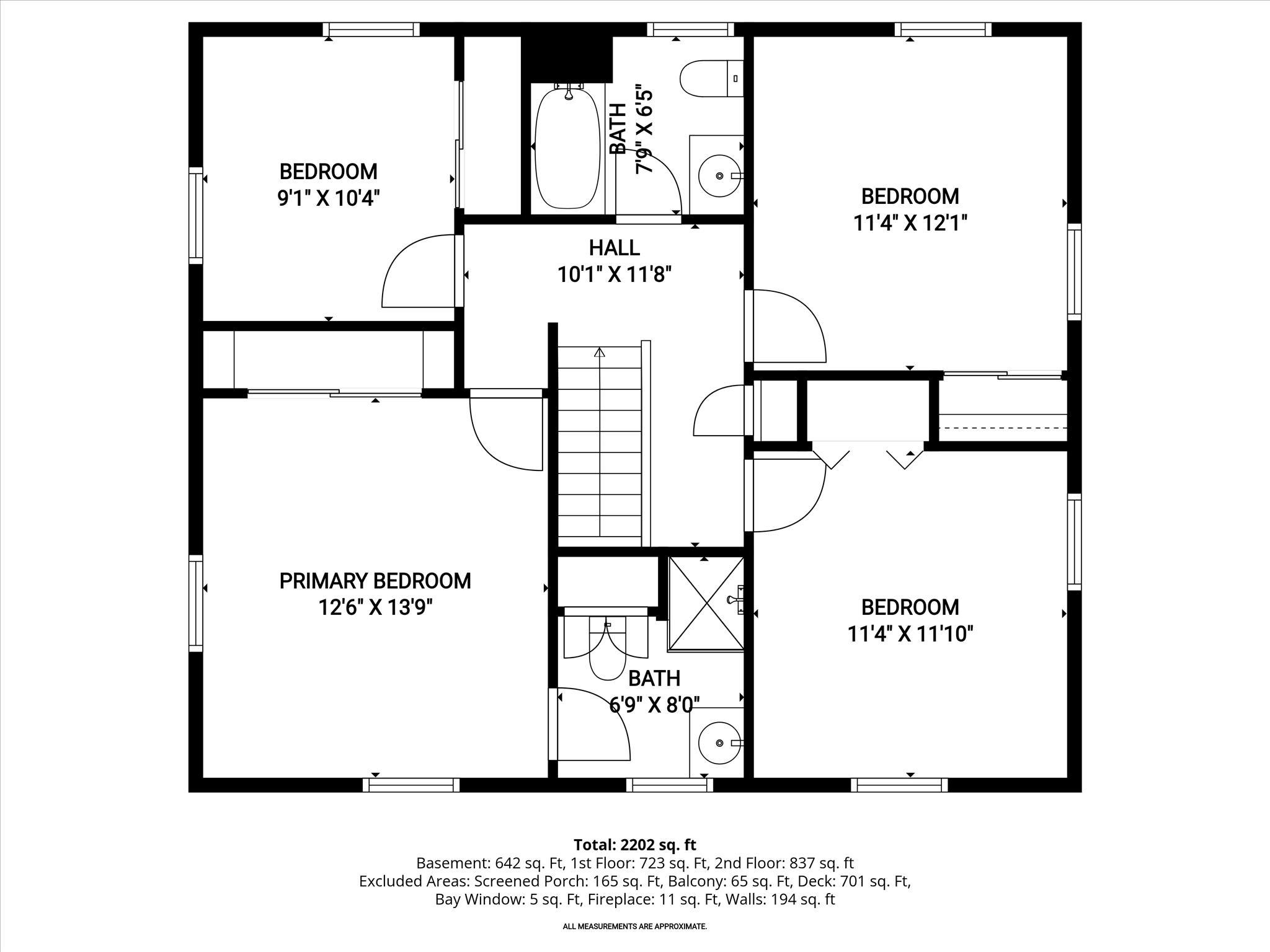 326 Edgewater Road Pasadena, MD 21122 - Photo 45 of 46 Upstairs Floor Plan