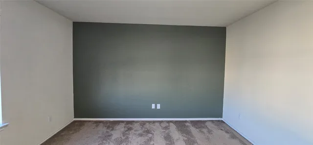 a view of a small space with a window