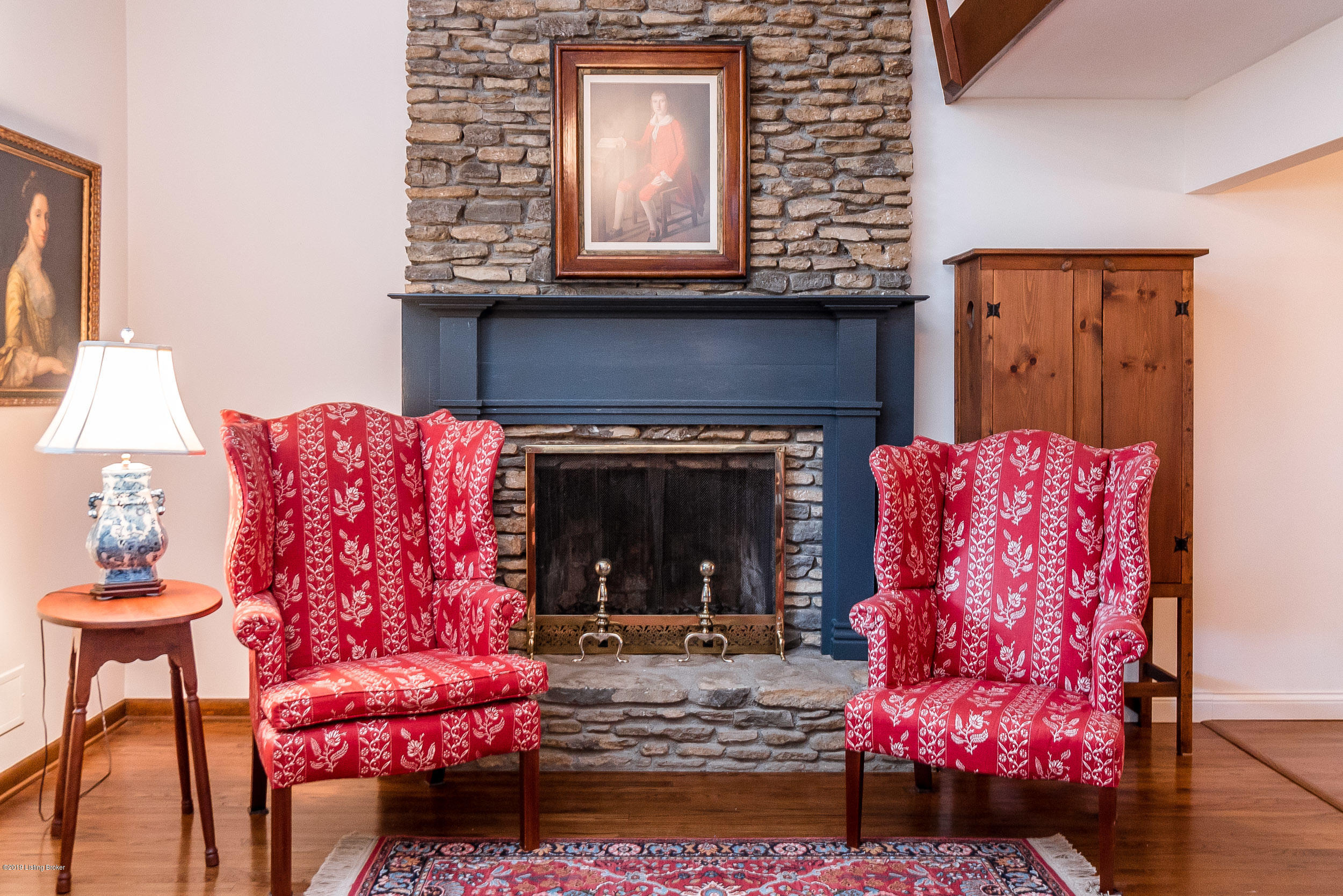 201 Cherry Hill Road Pewee Valley, KY 40056 - Photo 6 of 32 Stacked creekstone fireplace