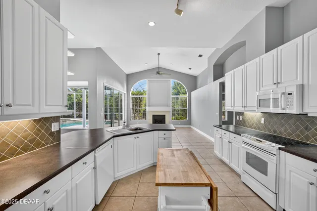 a view of a livingroom with a flat screen tv