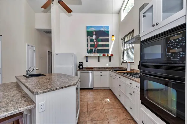 a view of an outdoor space and swimming pool