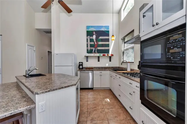 a view of an outdoor space and swimming pool