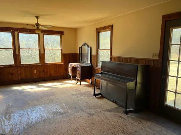 a room with furniture and windows