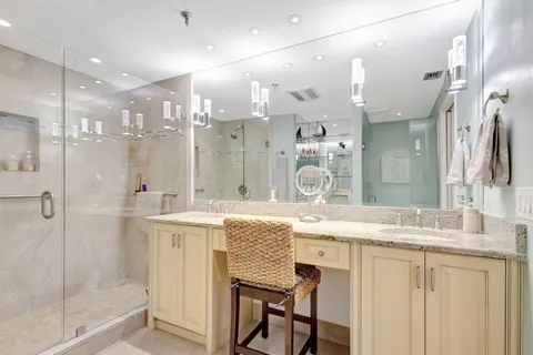 a view of a balcony with furniture