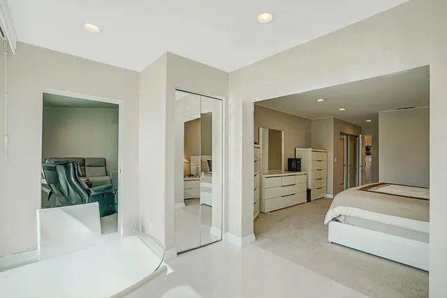 a workspace with furniture