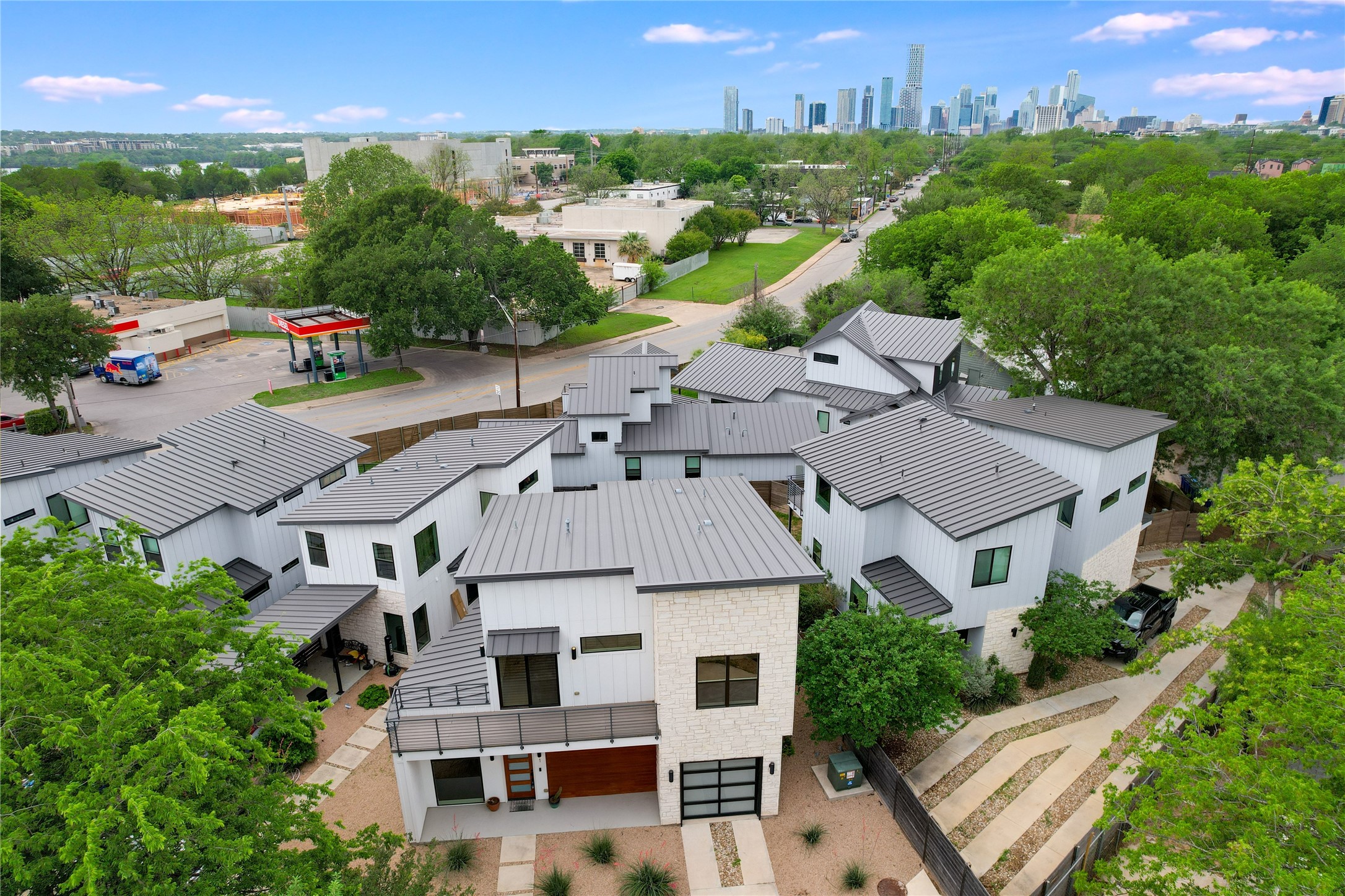 108 Tillery Street, Unit 1 Austin, TX 78702 - Photo 37 of 40 an aerial view of multiple houses with a yard