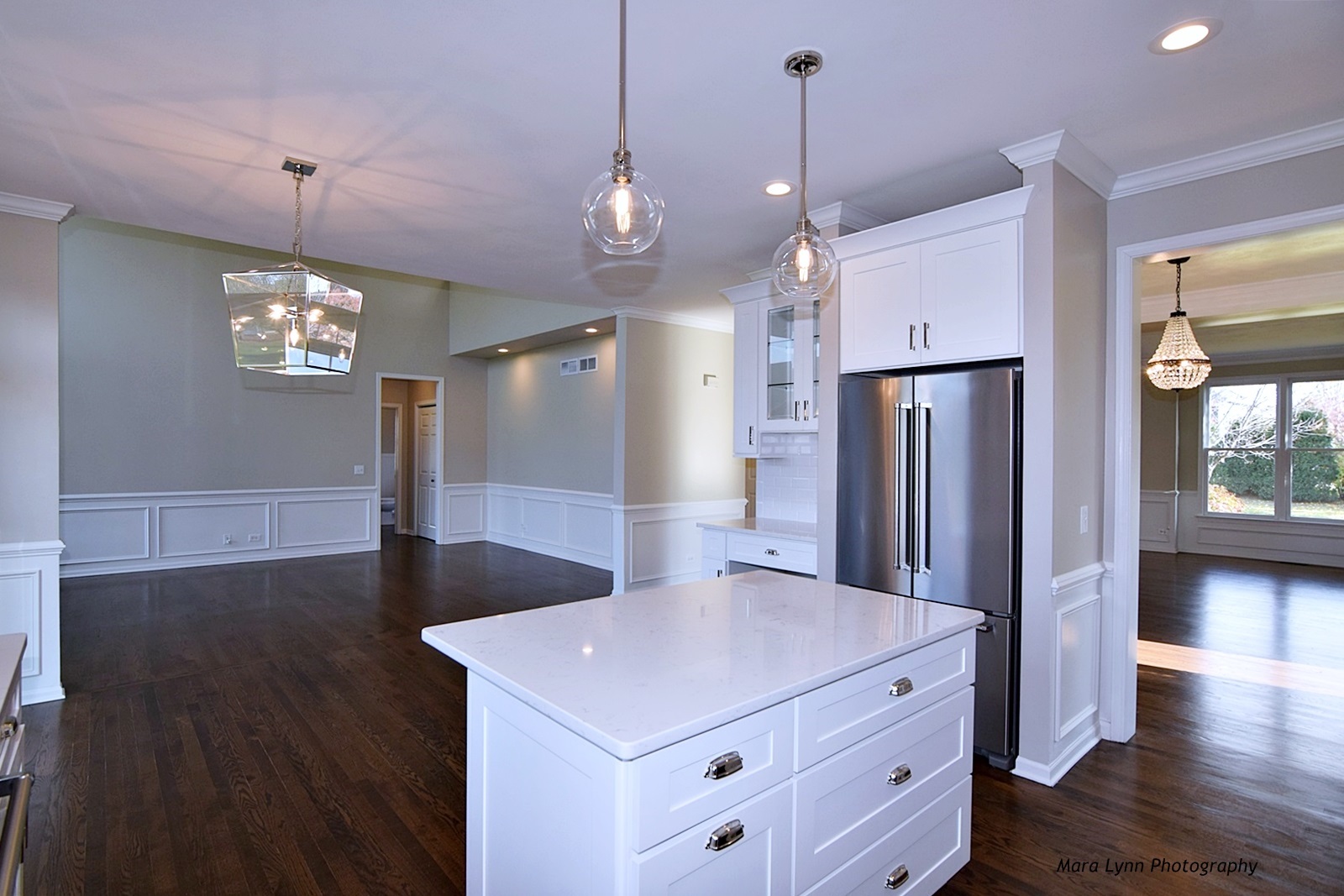 2231 Fargo Boulevard Geneva, IL 60134 - Photo 5 of 24 a kitchen with stainless steel appliances granite countertop a refrigerator a sink dishwasher a refrigerator and a fireplace