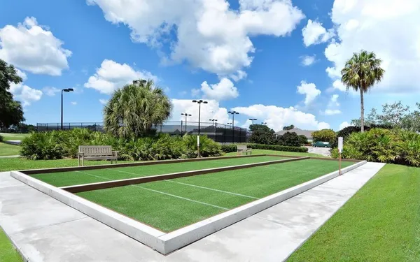 a view of a patio