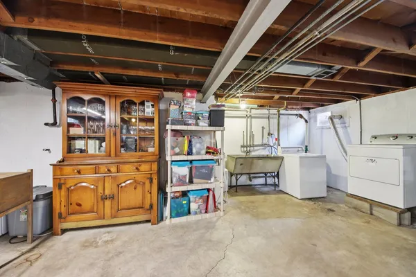 a view of a storage room