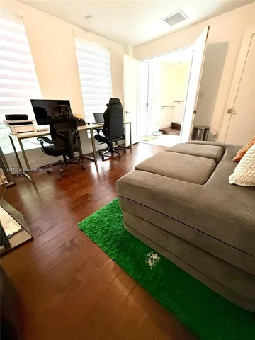 a view of a terrace with chairs