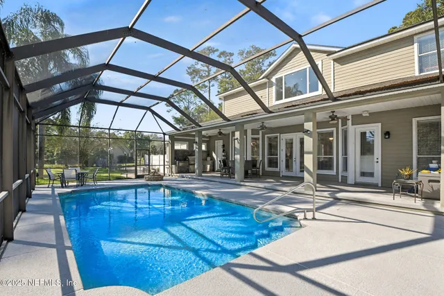 a view of a building with sitting area