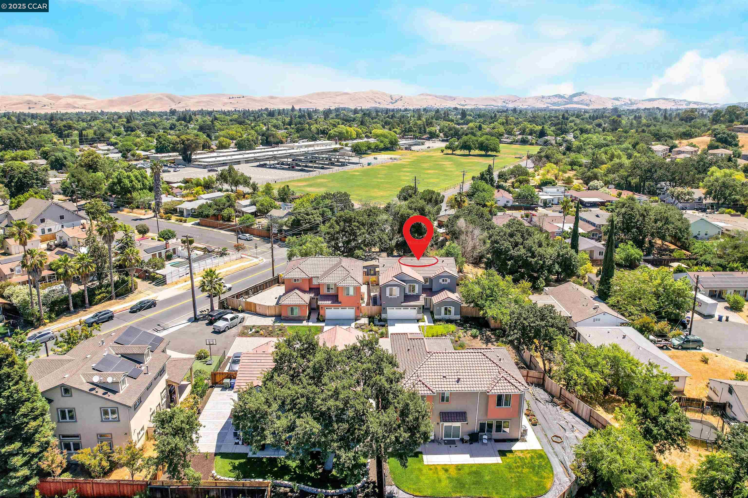 2722 Cowell Road Concord, CA 94518 - Photo 48 of 55 an aerial view of a city with lots of residential buildings ocean and mountain view in back