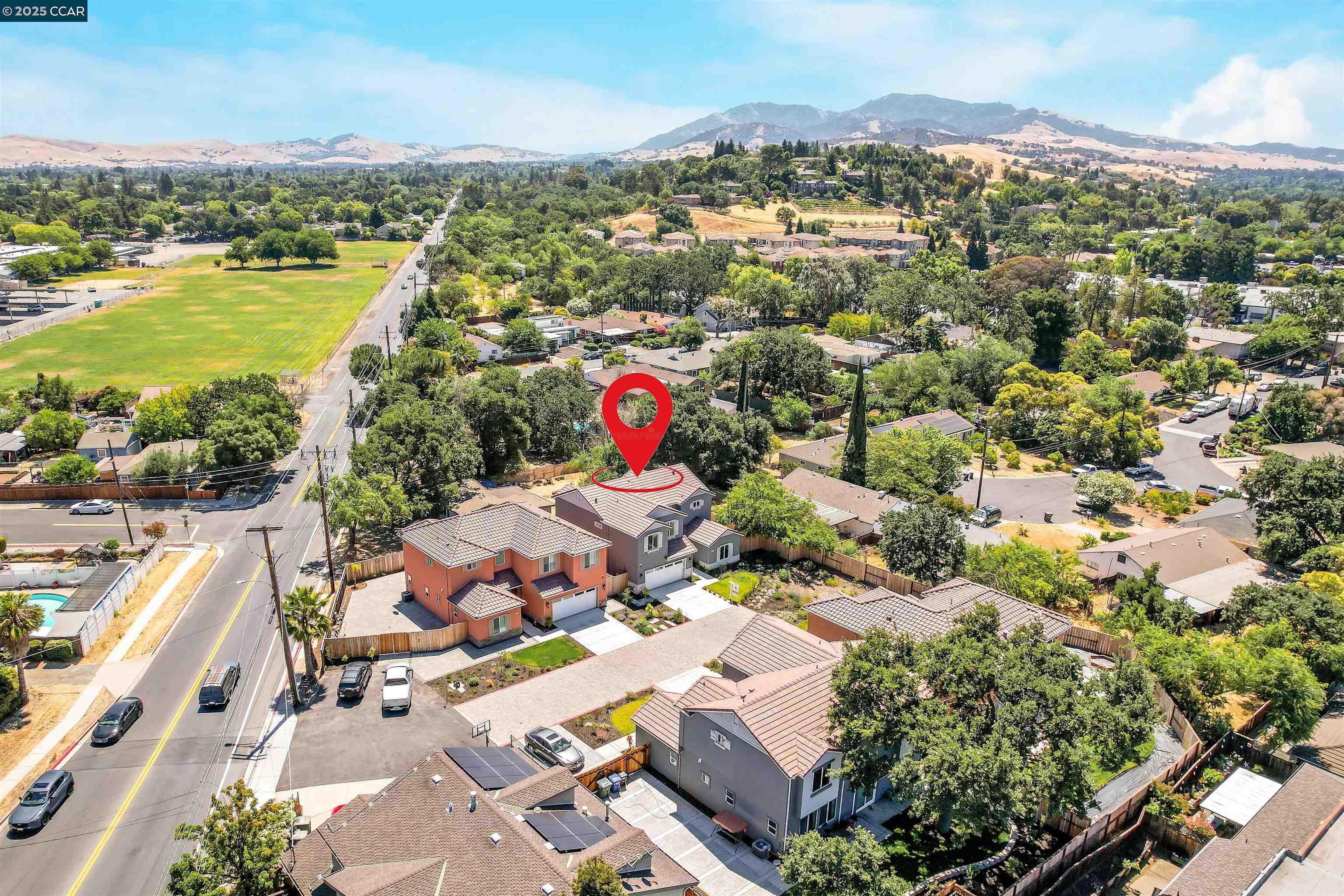 2722 Cowell Road Concord, CA 94518 - Photo 49 of 55 an aerial view of residential houses with outdoor space and river