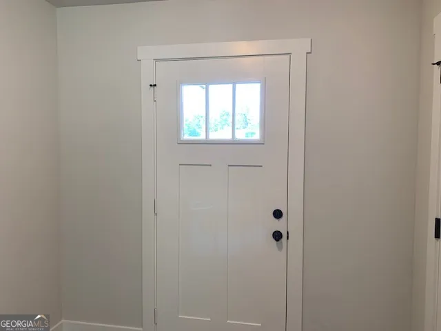 a bathroom with a window