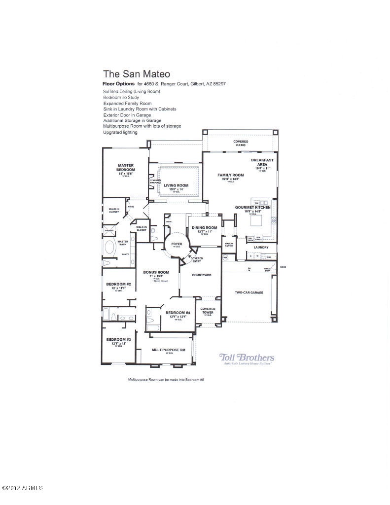 4660 South Ranger Court Gilbert, AZ 85297 - Photo 39 of 39 Floor plan
